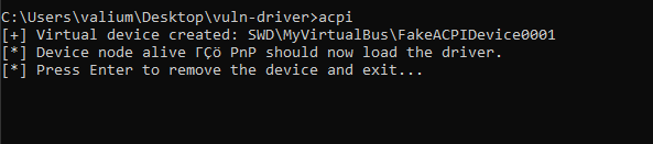 Fake device creation
